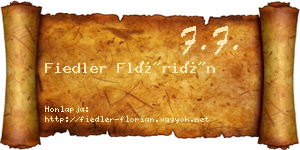 Fiedler Flórián névjegykártya